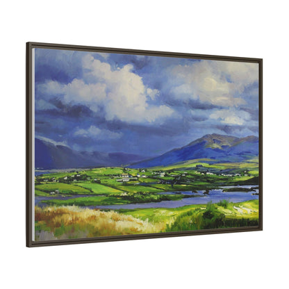 Connemara Fields - Stunning Irish landscape canvas print showcasing the serene beauty of Connemara's fields.