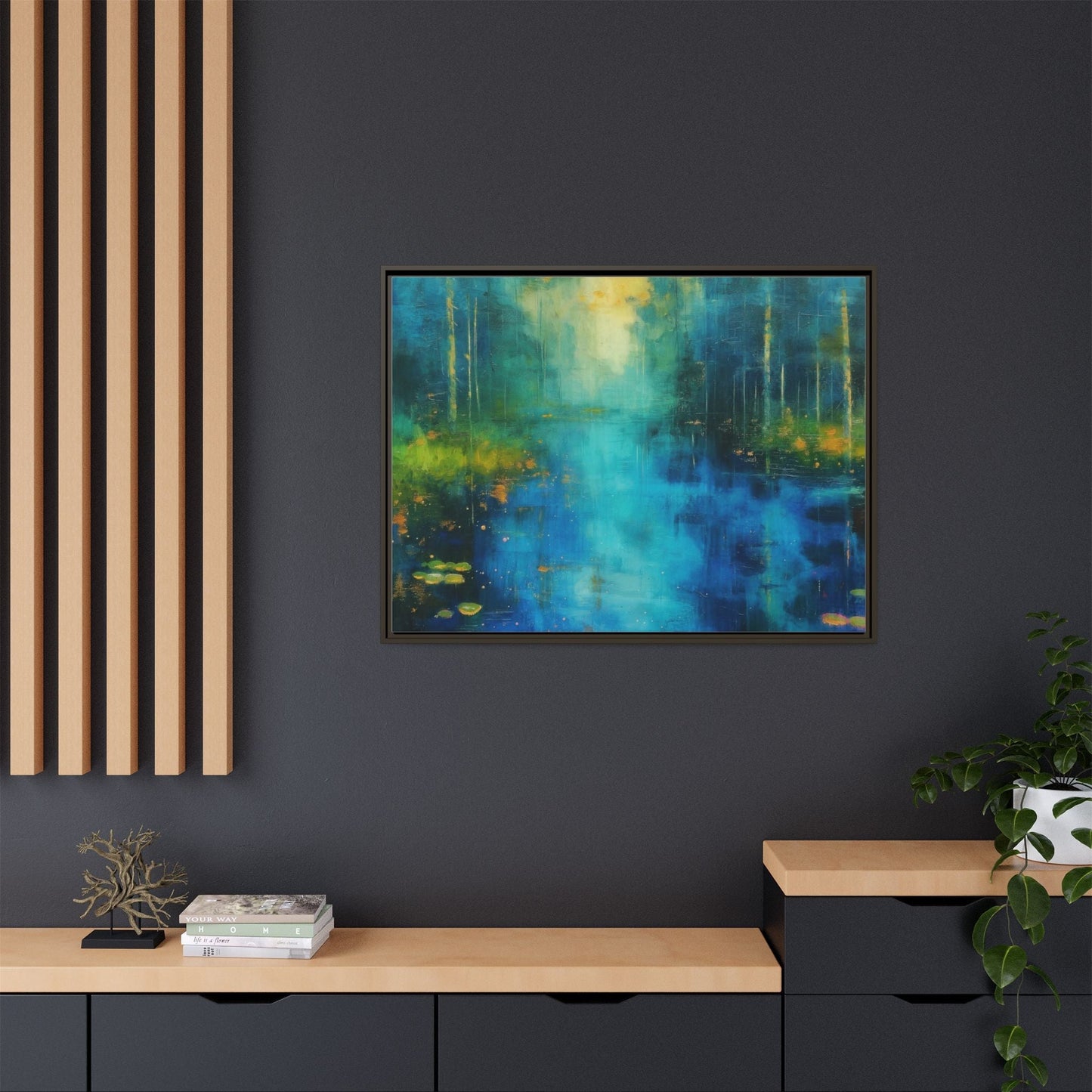 Symphony in Blue - Vibrant Abstract Canvas Print for Stylish Home Décor