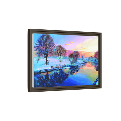 Winter Trees framed art – Premium pinewood frame with a cotton-polyester canvas print, featuring a protective coating for lasting beauty and timeless décor.