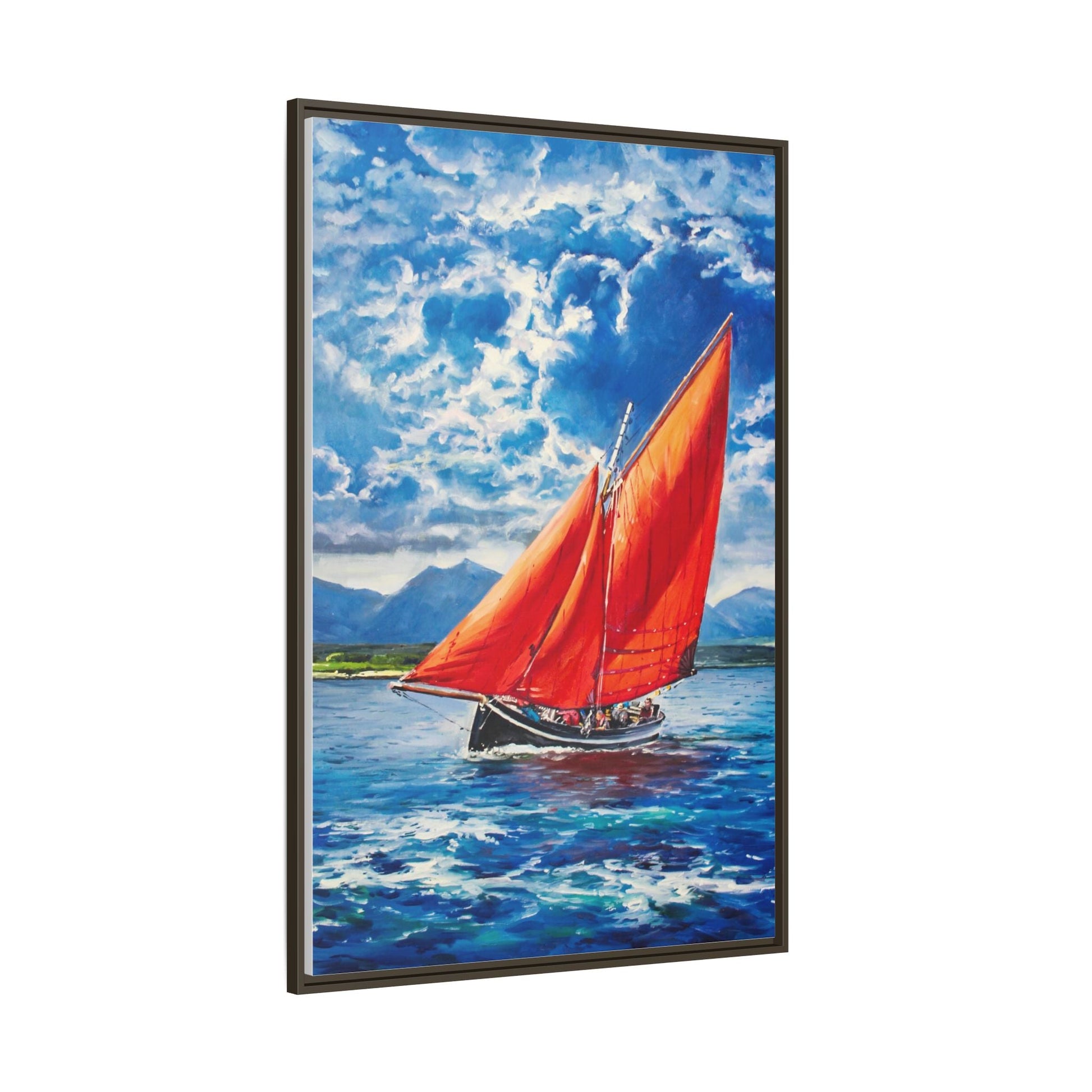 Single Galway Hooker – Premium Pinewood Art Frame for Timeless Décor