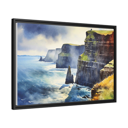 Watercolour of Cliffs of Moher – Beautiful Coastal Landscape Canvas Print