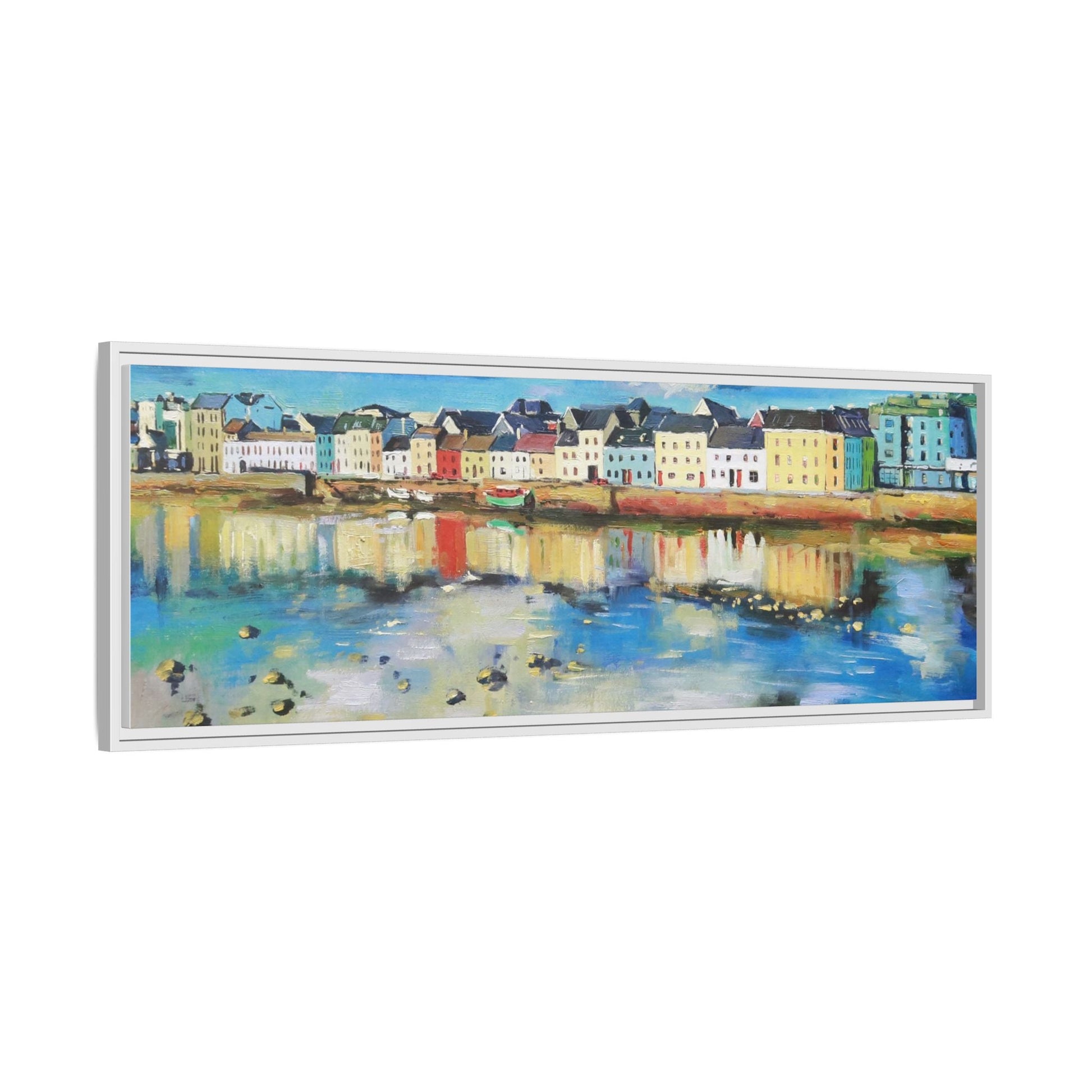 Galway Reflections wall art featuring serene Irish landscapes and water reflections, framed in premium quality wood.