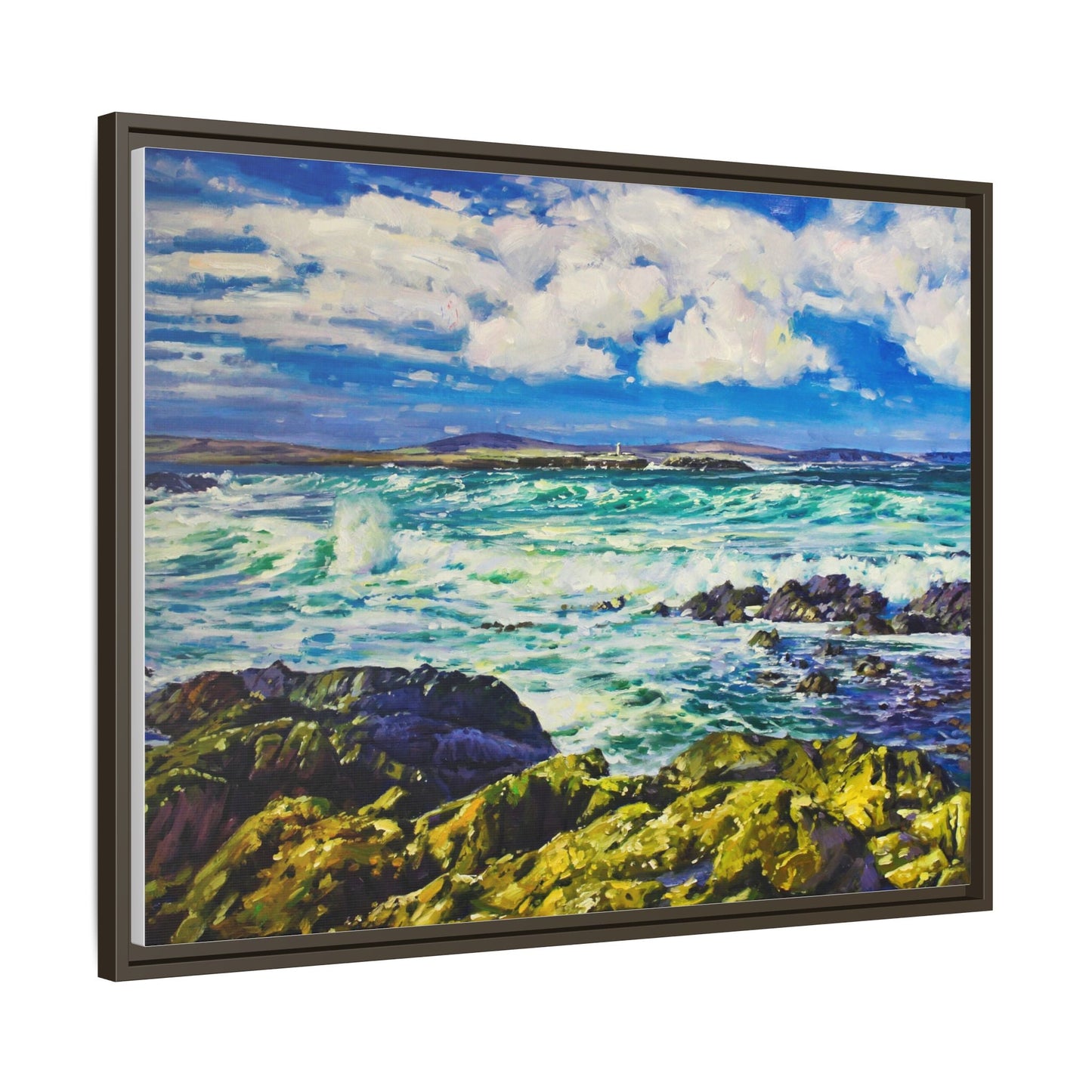 Ballyglass Lighthouse Erris wall art featuring the stunning coastal lighthouse, framed in premium materials for a perfect addition to any living space.