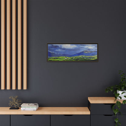 Connemara Fields - Stunning Irish landscape canvas print showcasing the serene beauty of Connemara's fields.