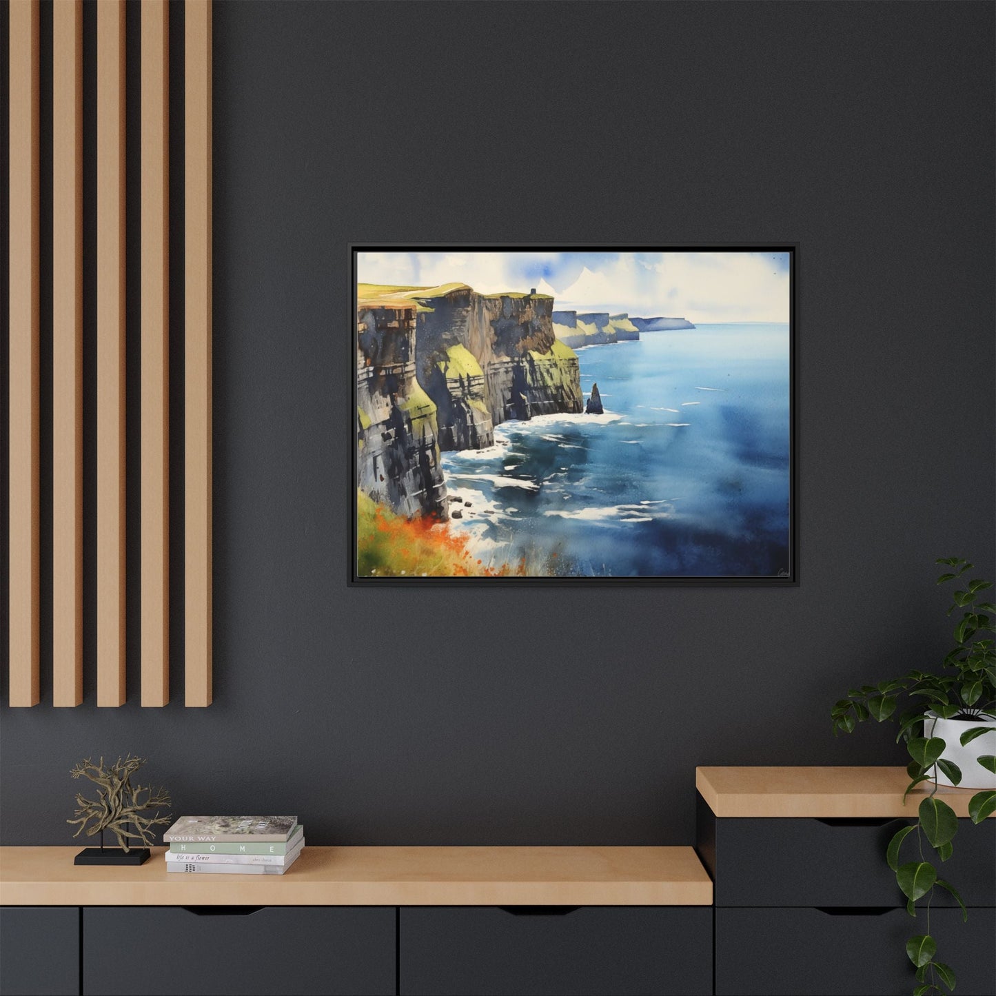 Cliffs of Moher Midday Sun - Beautiful Coastal Landscape Canvas Print