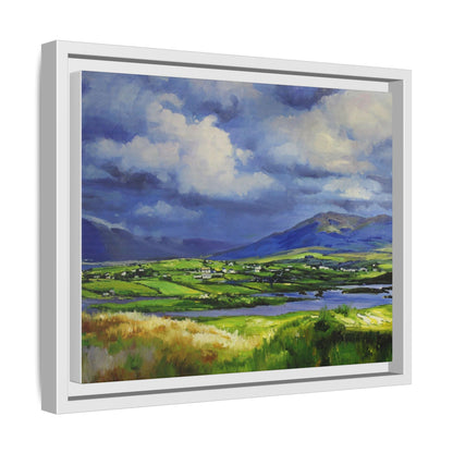 Connemara Fields - Stunning Irish landscape canvas print showcasing the serene beauty of Connemara's fields.