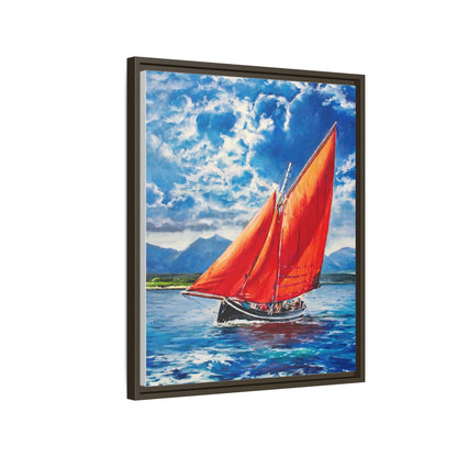 Single Galway Hooker – Premium Pinewood Art Frame for Timeless Décor