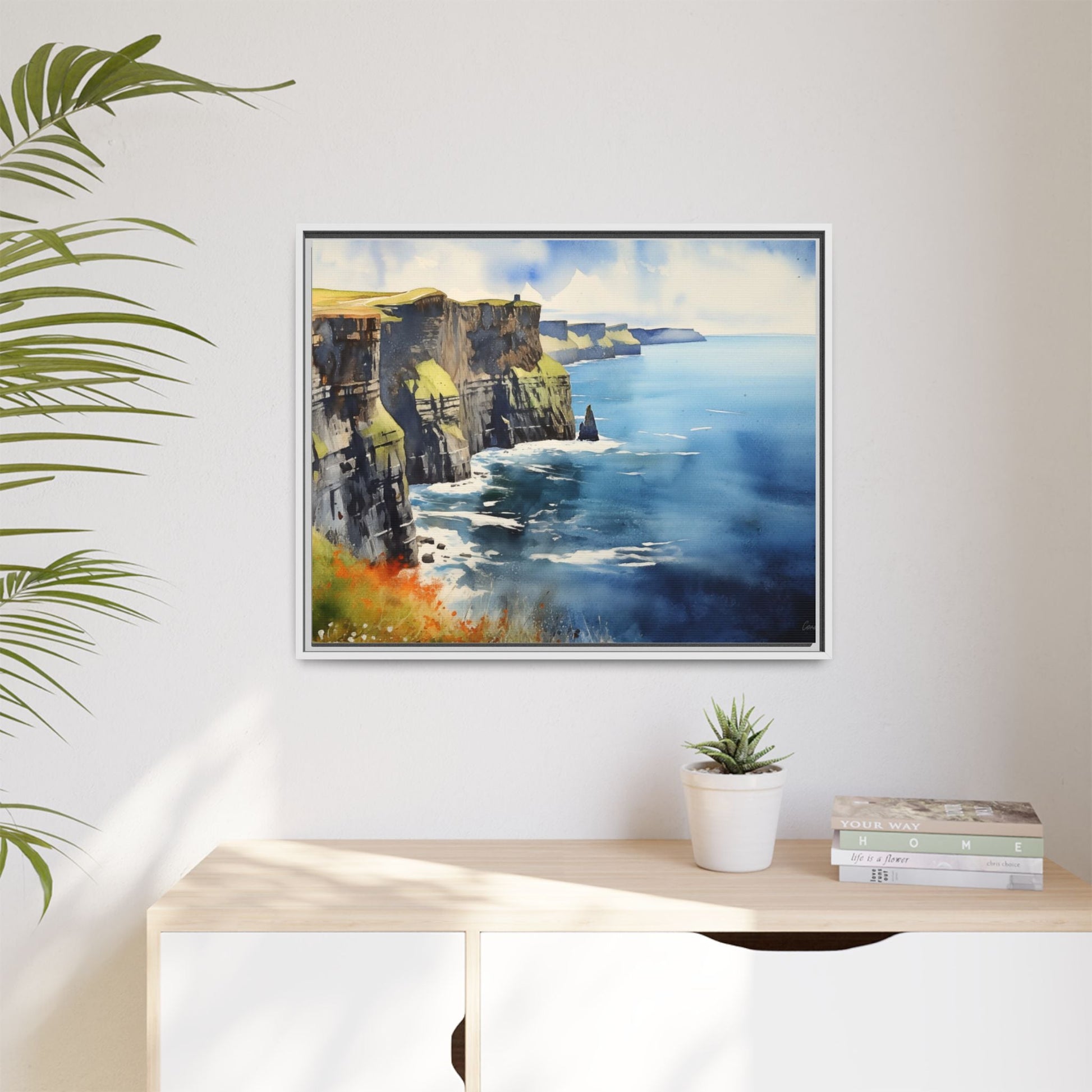 Cliffs of Moher Midday Sun - Beautiful Coastal Landscape Canvas Print