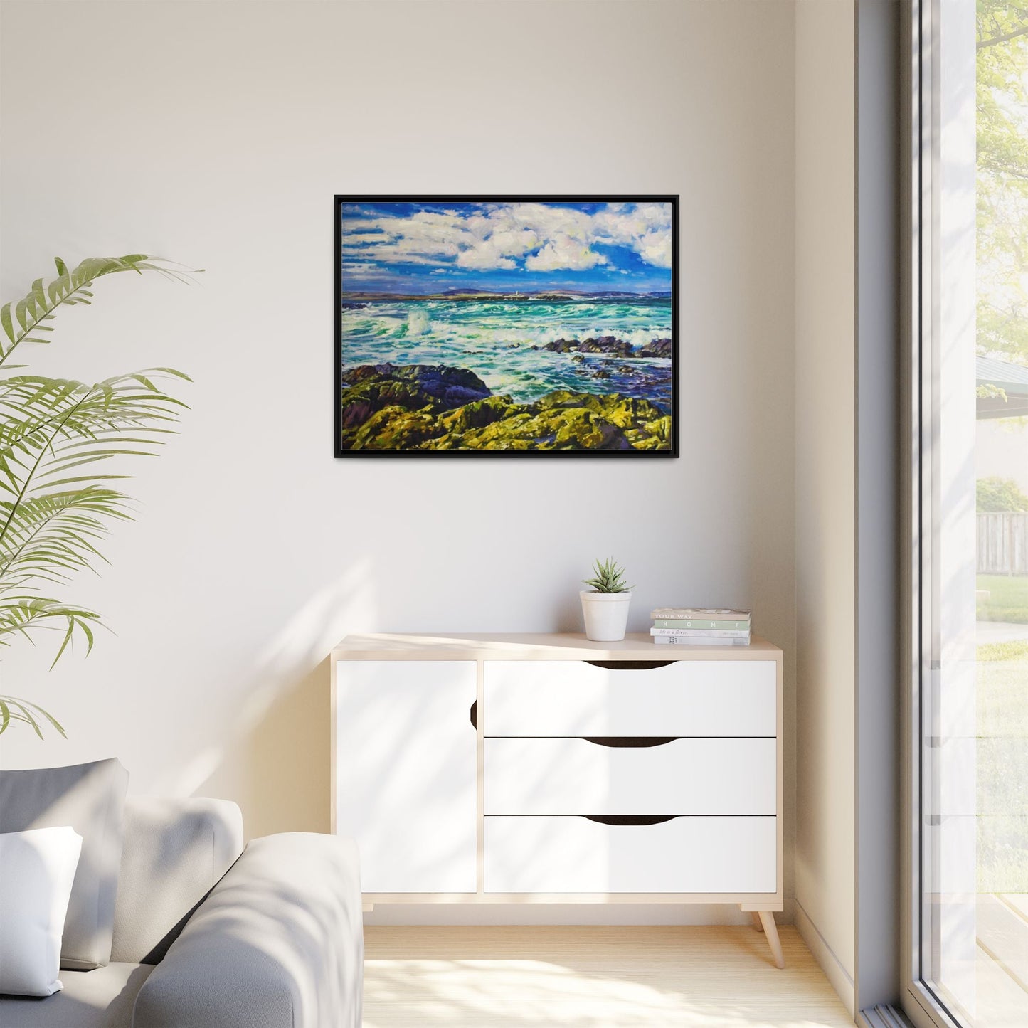 Ballyglass Lighthouse Erris wall art featuring the stunning coastal lighthouse, framed in premium materials for a perfect addition to any living space.