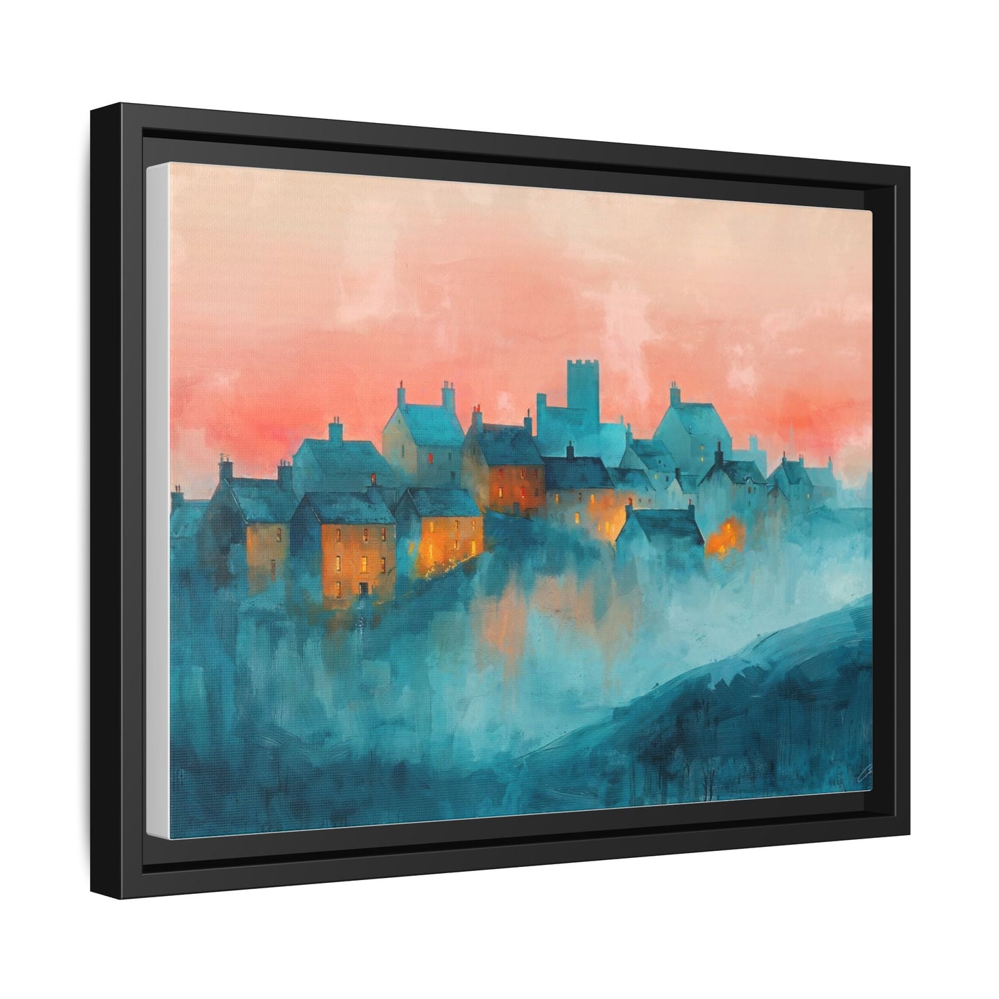 A Castle Town - Beautiful Landscape Canvas Print for Home Décor