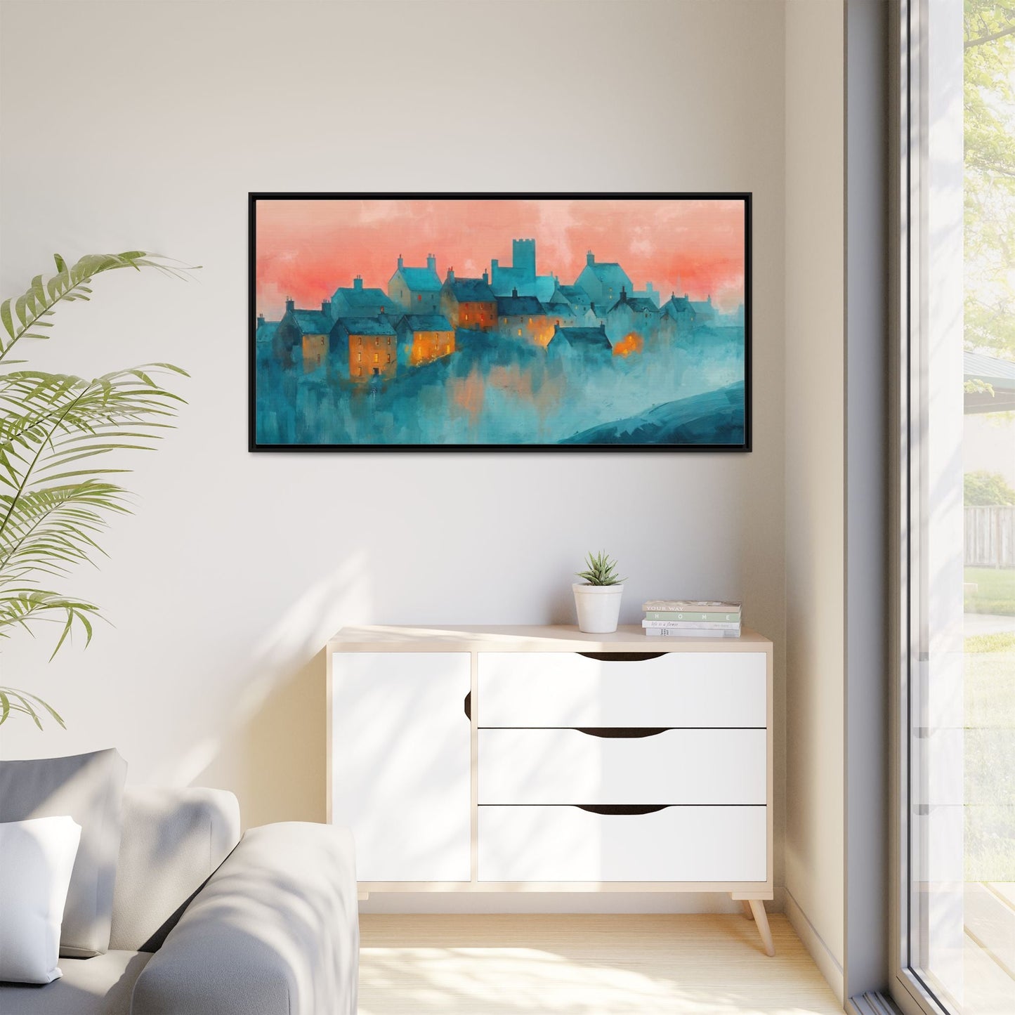 A Castle Town - Beautiful Landscape Canvas Print for all places Décor