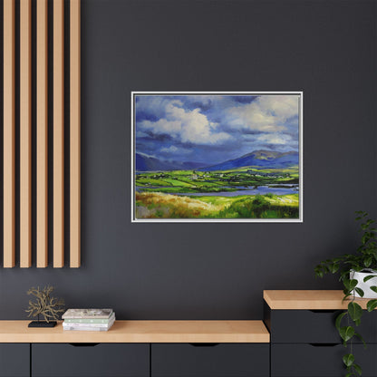 Connemara Fields - Stunning Irish landscape canvas print showcasing the serene beauty of Connemara's fields.