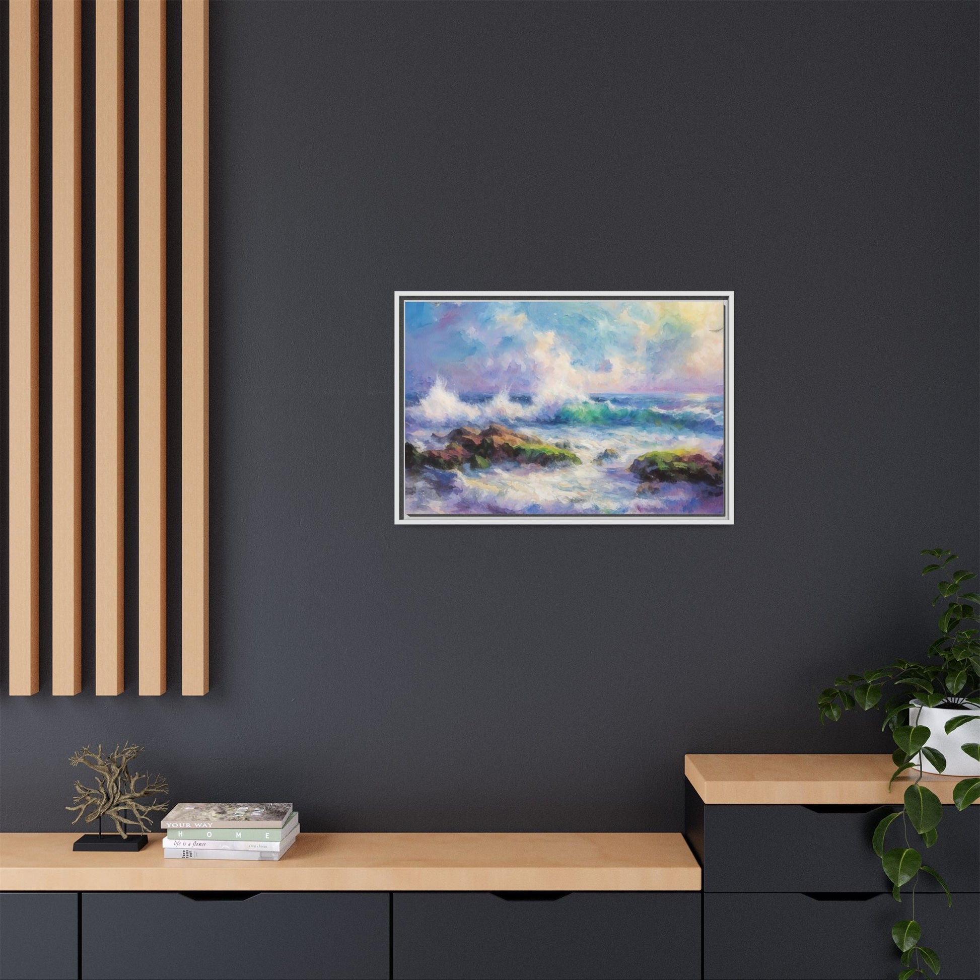 Achill Shoreline wcol wall art showcasing the stunning Irish coastal landscape, printed on high-quality canvas for a timeless and serene addition to your home décor.