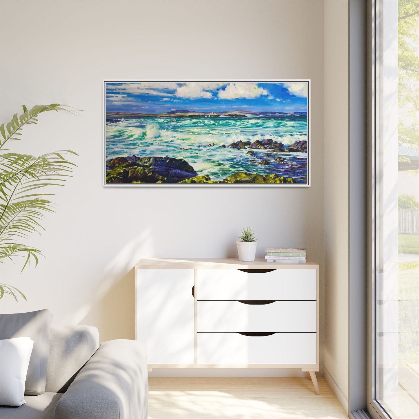 Ballyglass Lighthouse Erris wall art featuring the stunning coastal lighthouse, framed in premium materials for a perfect addition to any living space.