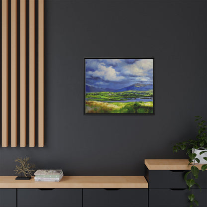 Connemara Fields - Stunning Irish landscape canvas print showcasing the serene beauty of Connemara's fields.