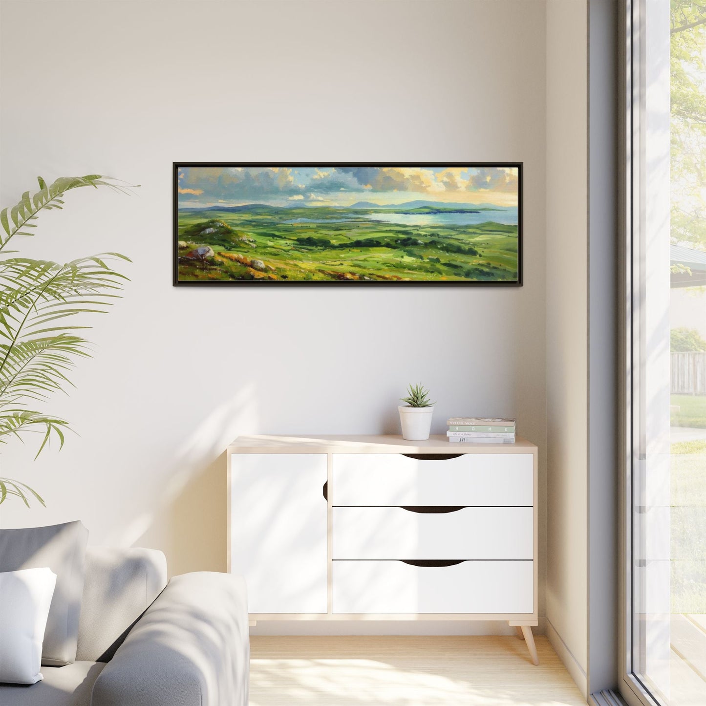 Wild Atlantic Summer Vista Wall Art - Breathtaking Coastal Landscape for Home Décor