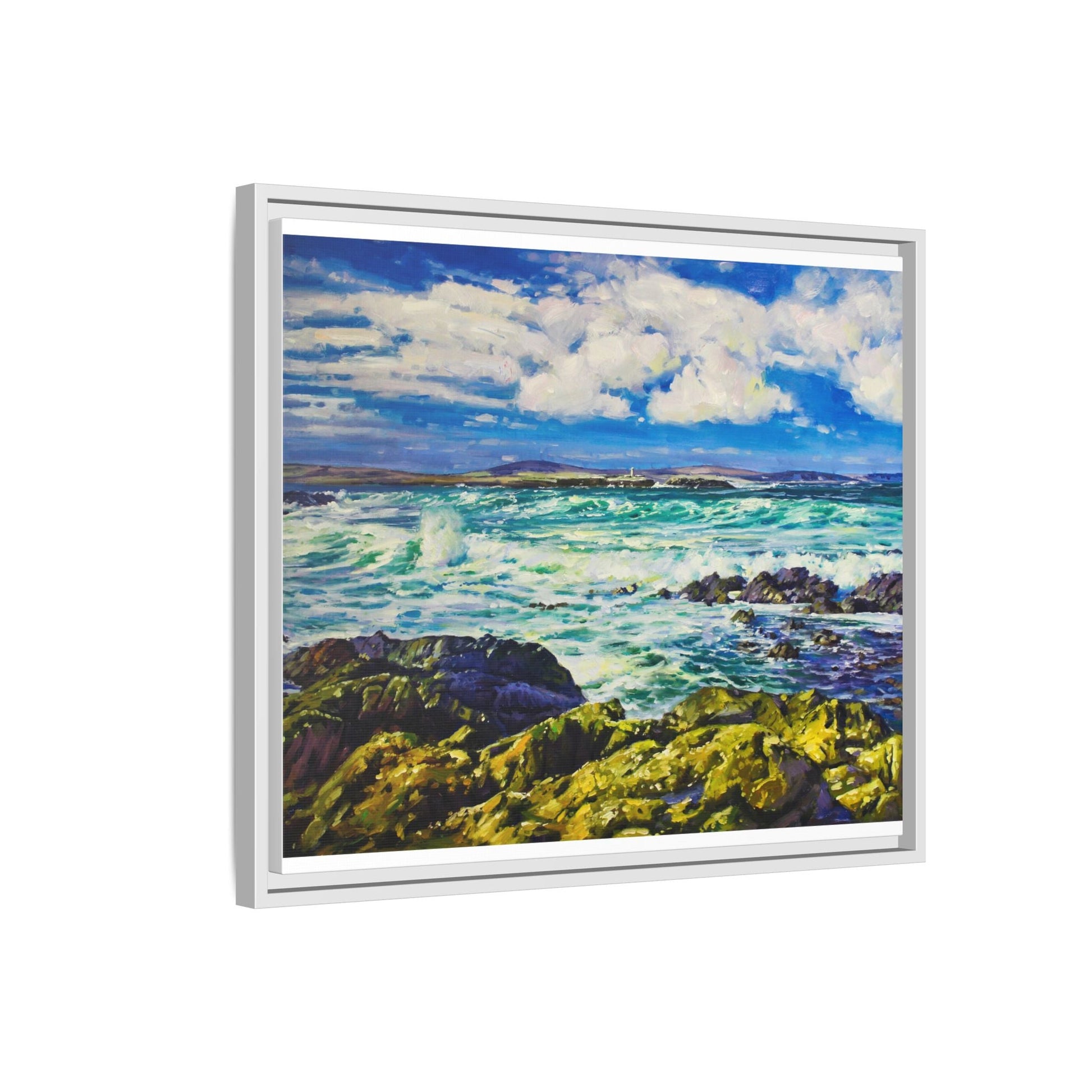 Ballyglass Lighthouse Erris wall art featuring the stunning coastal lighthouse, framed in premium materials for a perfect addition to any living space.