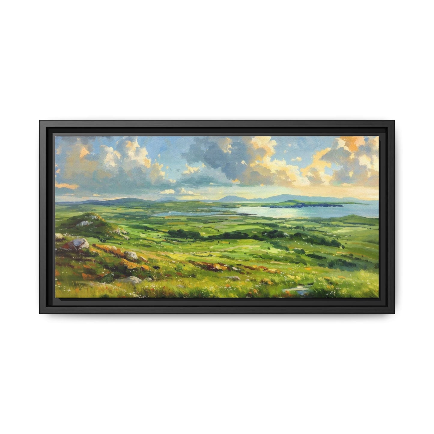 Wild Atlantic Summer Vista Wall Art - Breathtaking Coastal Landscape for Home Décor