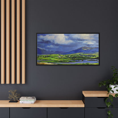 Connemara Fields - Stunning Irish landscape canvas print showcasing the serene beauty of Connemara's fields.