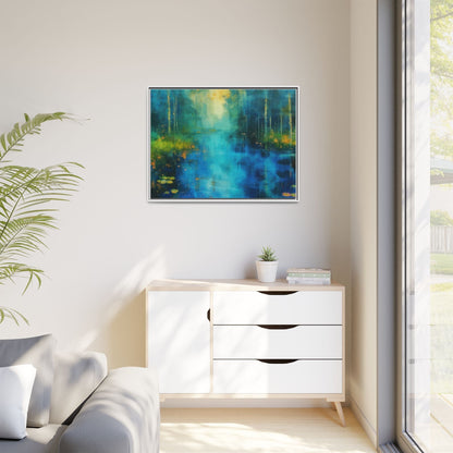 Symphony in Blue - Vibrant Abstract Canvas Print for Stylish Home Décor