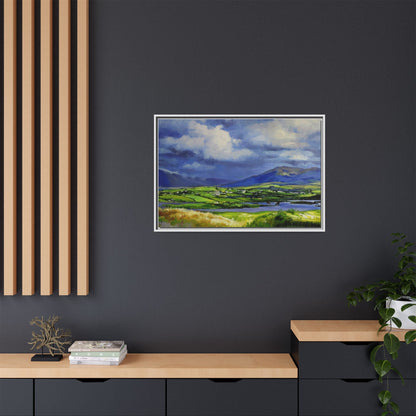 Connemara Fields - Stunning Irish landscape canvas print showcasing the serene beauty of Connemara's fields.