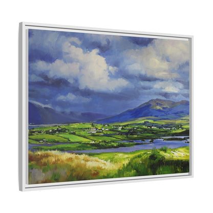 Connemara Fields - Stunning Irish landscape canvas print showcasing the serene beauty of Connemara's fields.