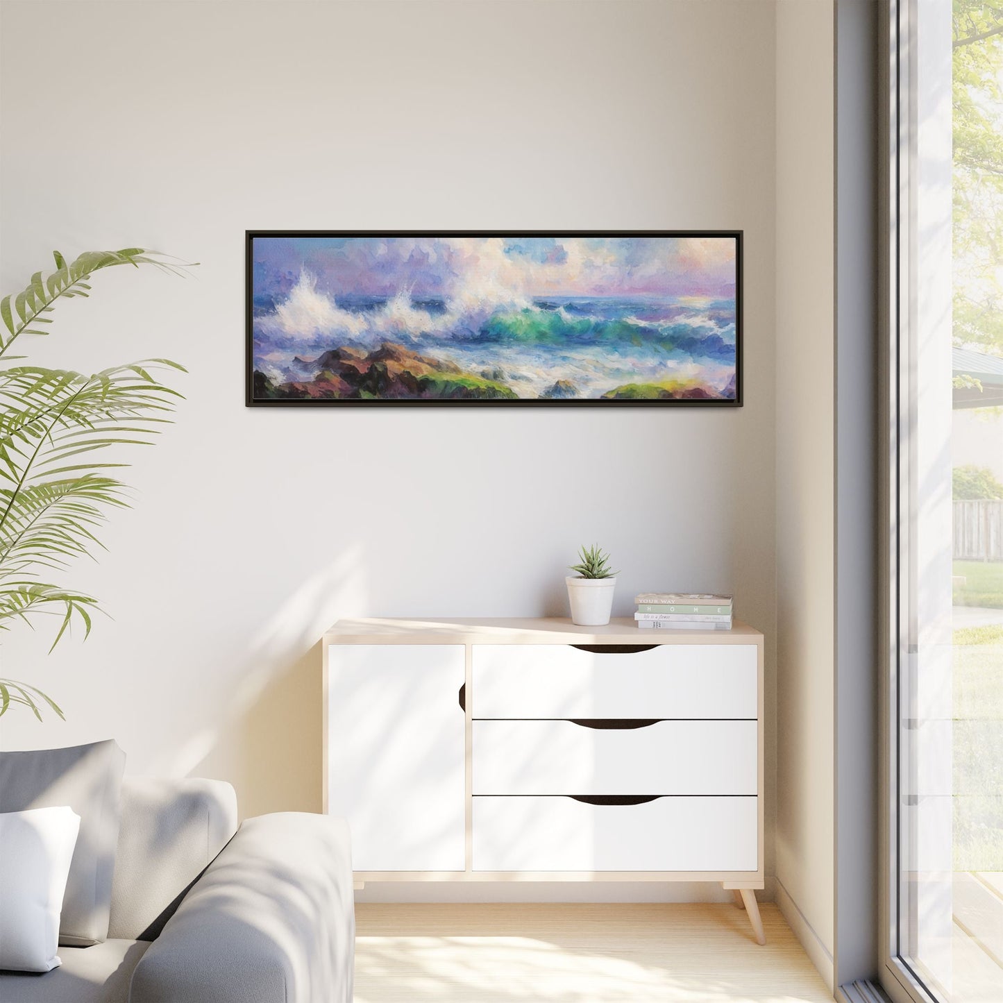 Achill Shoreline wcol wall art showcasing the stunning Irish coastal landscape, printed on high-quality canvas for a timeless and serene addition to your home décor.