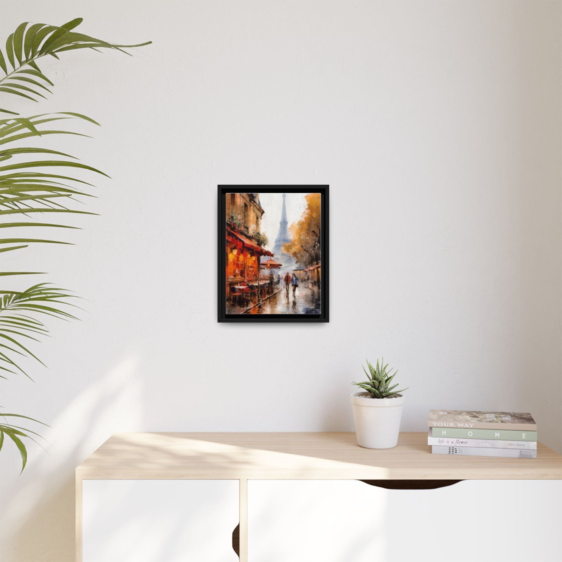 Eiffel Tower wall art featuring the iconic Paris landmark, printed on high-quality canvas to bring timeless beauty and elegance to your home décor.