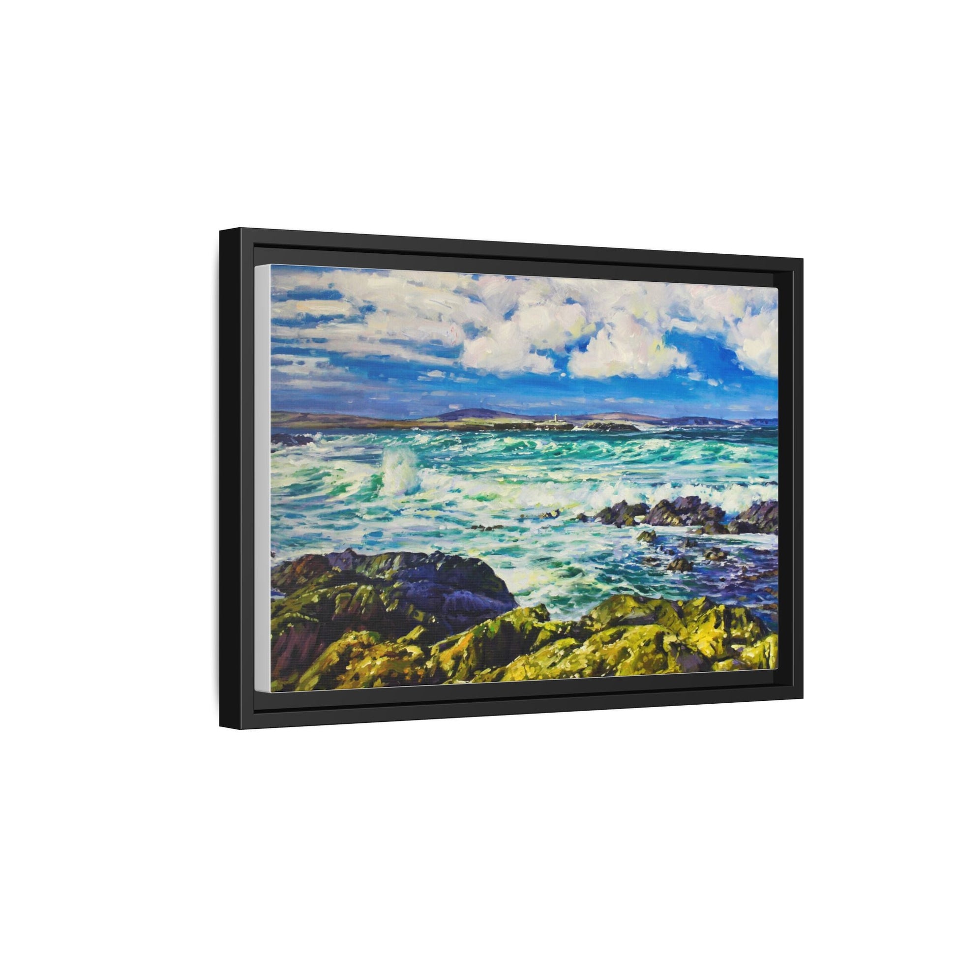 Ballyglass Lighthouse Erris wall art featuring the stunning coastal lighthouse, framed in premium materials for a perfect addition to any living space.