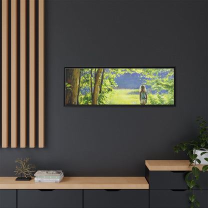 INTO THE LIGHT 11 – A captivating artwork featuring a luminous scene that evokes a sense of depth, movement, and serenity, framed in premium pinewood for timeless décor.