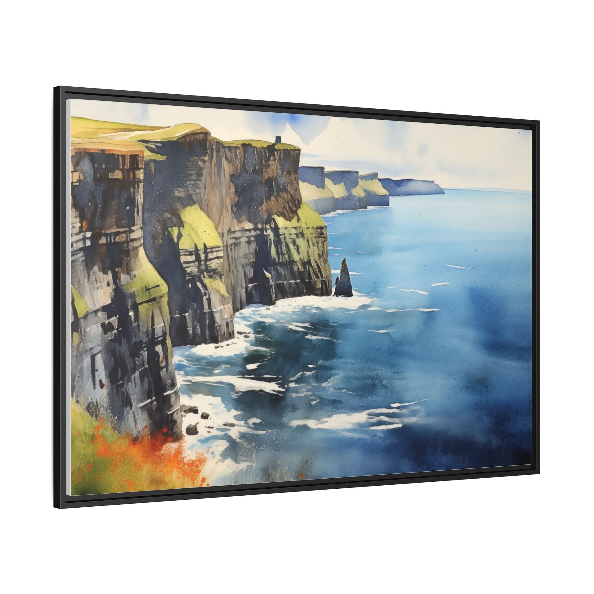 Cliffs of Moher Midday Sun - Beautiful Coastal Landscape Canvas Print