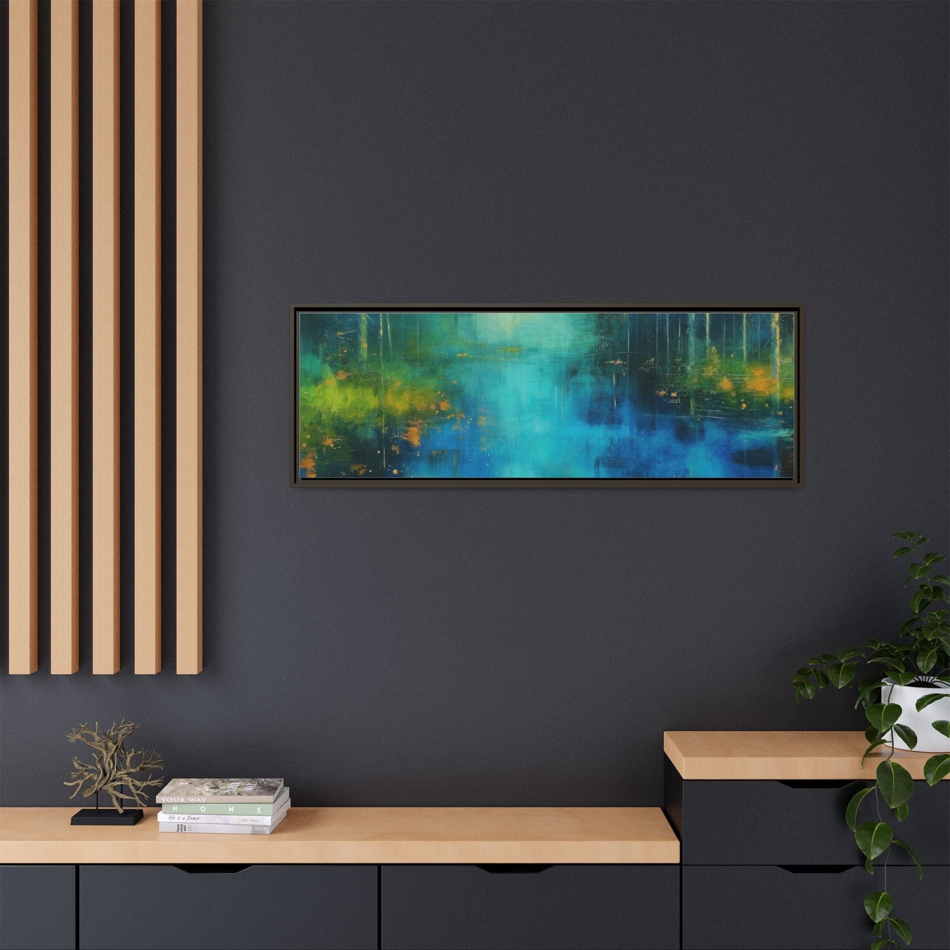 Symphony in Blue - Vibrant Abstract Canvas Print for Stylish Home Décor