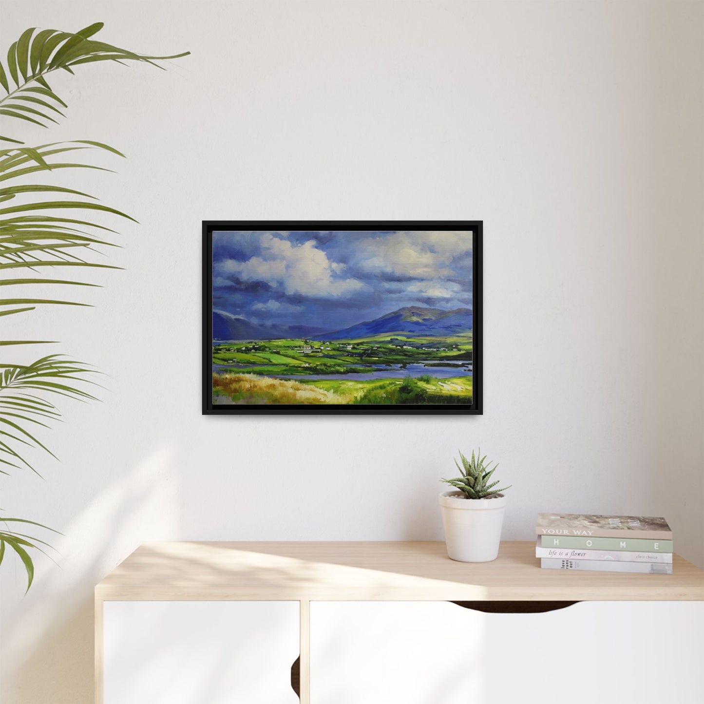 Connemara Fields - Stunning Irish landscape canvas print showcasing the serene beauty of Connemara's fields.