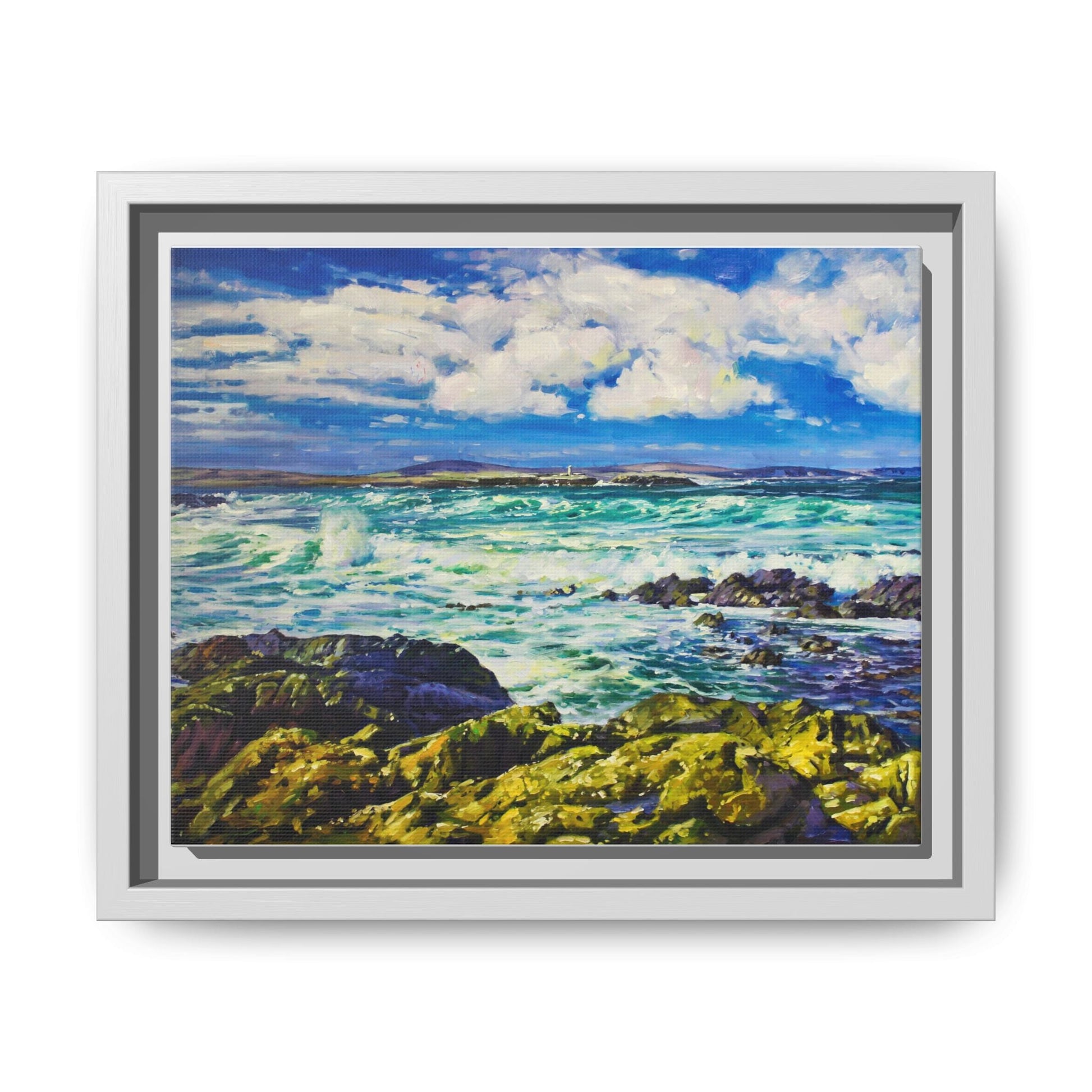 Ballyglass Lighthouse Erris wall art featuring the stunning coastal lighthouse, framed in premium materials for a perfect addition to any living space.