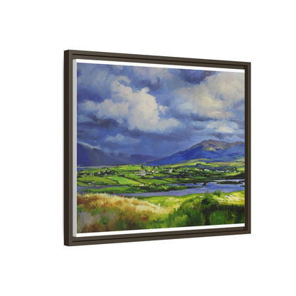 Connemara Fields - Stunning Irish landscape canvas print showcasing the serene beauty of Connemara's fields.