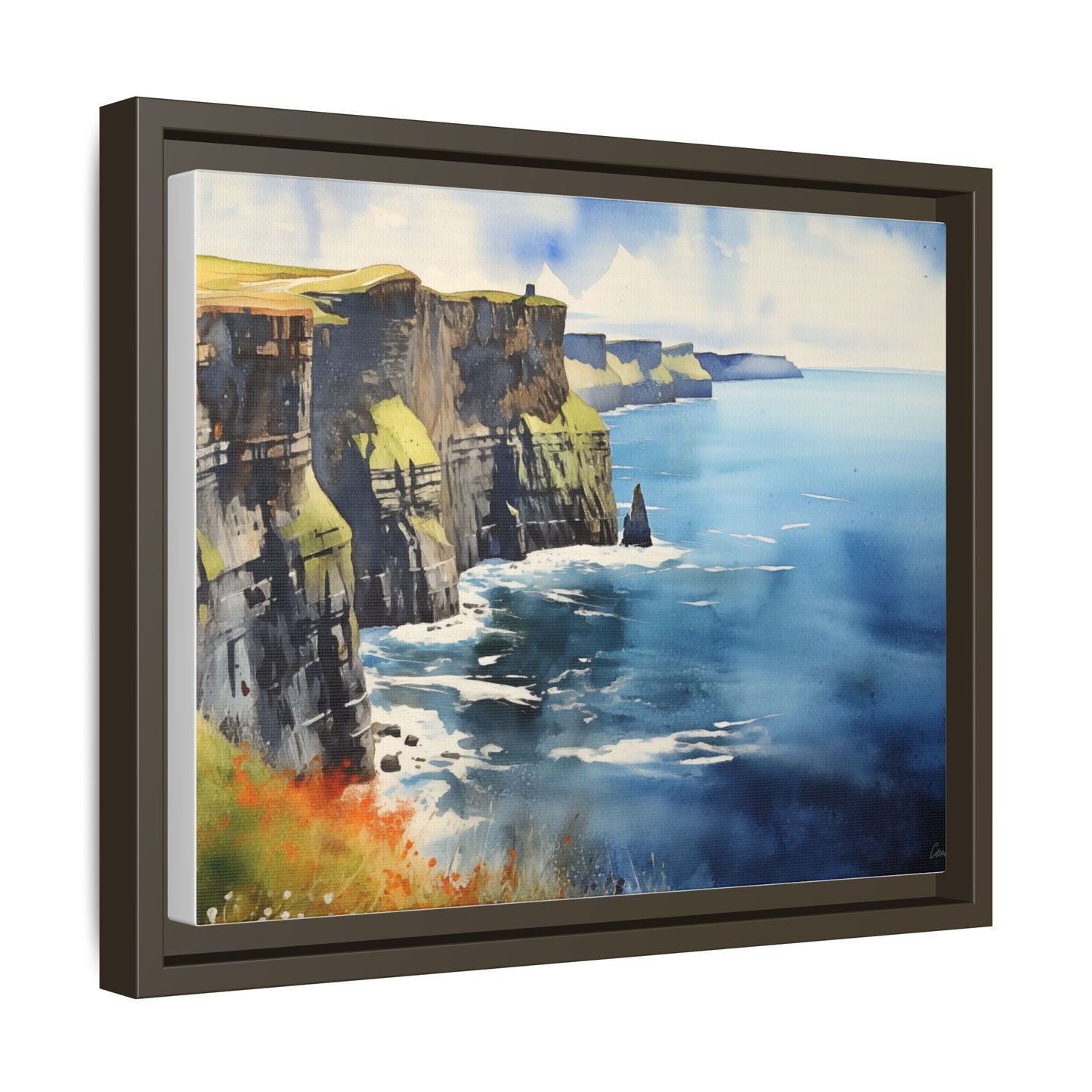 Cliffs of Moher Midday Sun - Beautiful Coastal Landscape Canvas Print