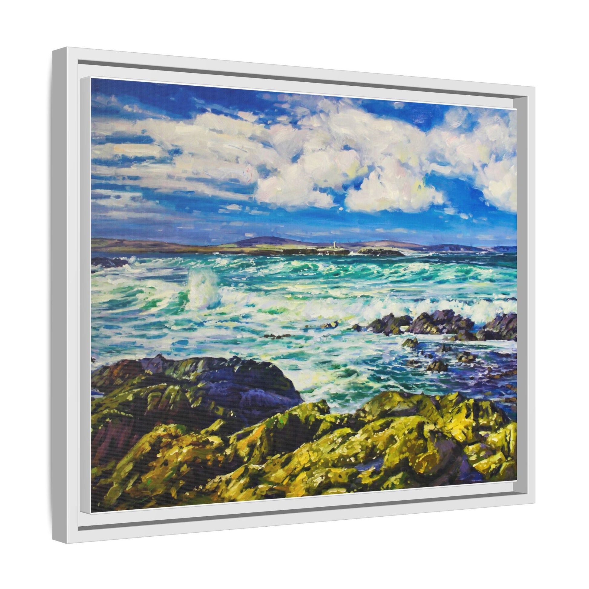 Ballyglass Lighthouse Erris wall art featuring the stunning coastal lighthouse, framed in premium materials for a perfect addition to any living space.