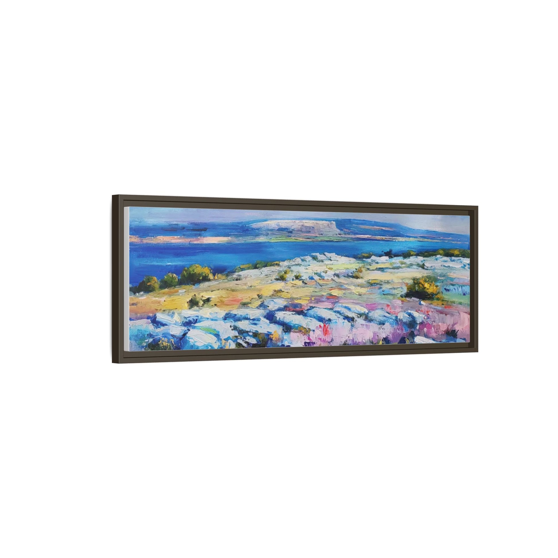 Burren 3 wall art featuring a scenic view of the Burren region in Ireland, printed on high-quality canvas with a premium frame for timeless décor