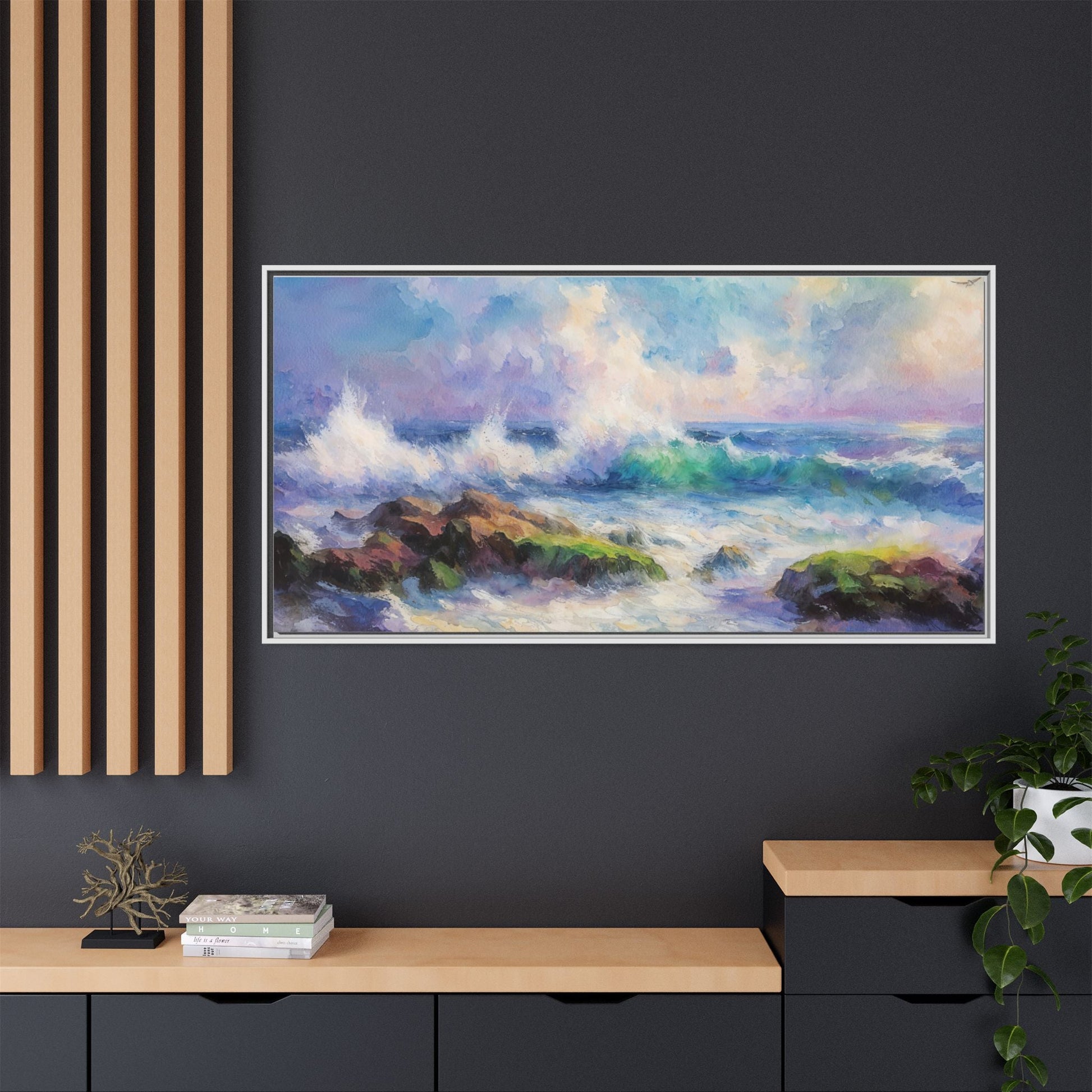 Achill Shoreline wcol wall art showcasing the stunning Irish coastal landscape, printed on high-quality canvas for a timeless and serene addition to your home décor.