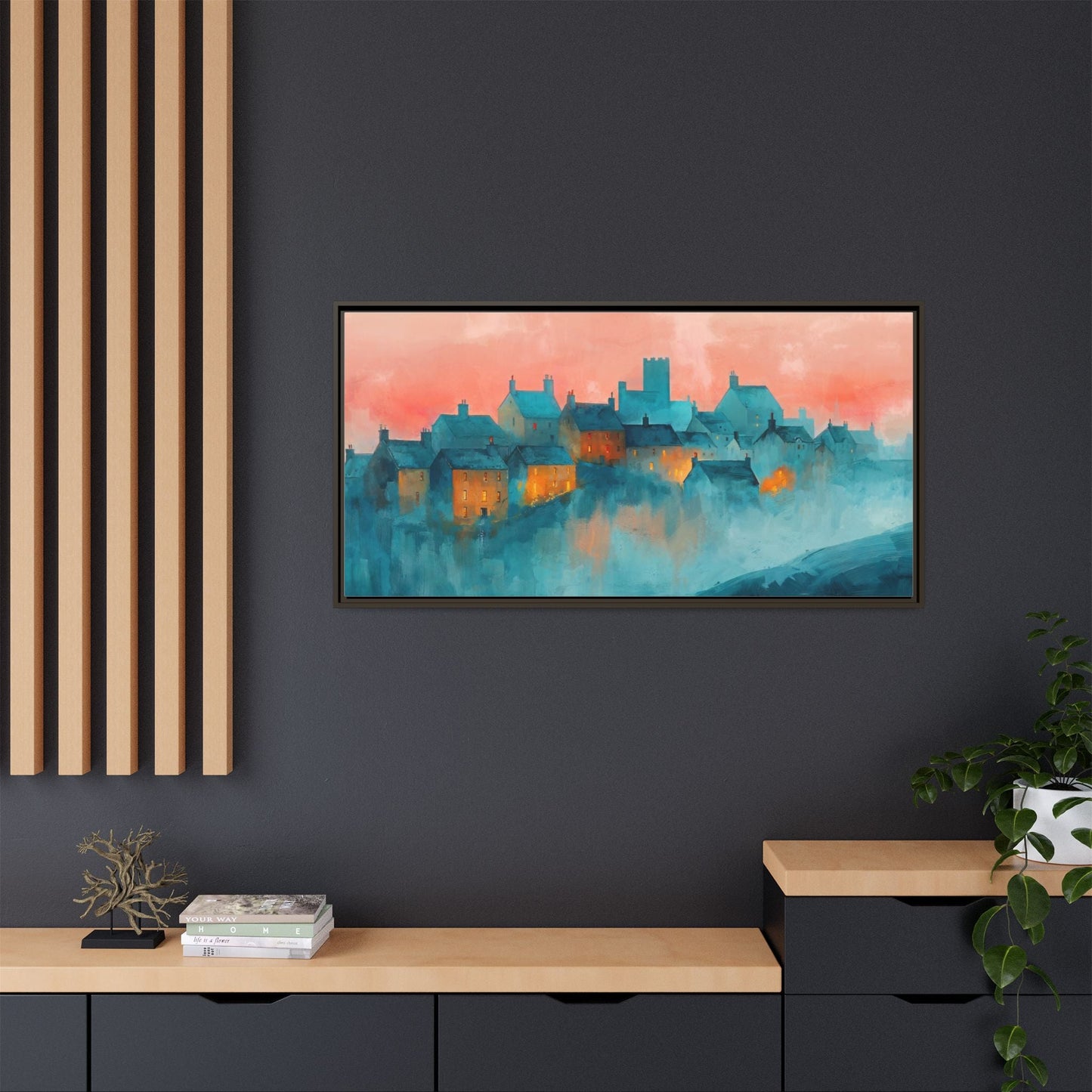 A Castle Town - Beautiful Landscape Canvas Print for all places Décor