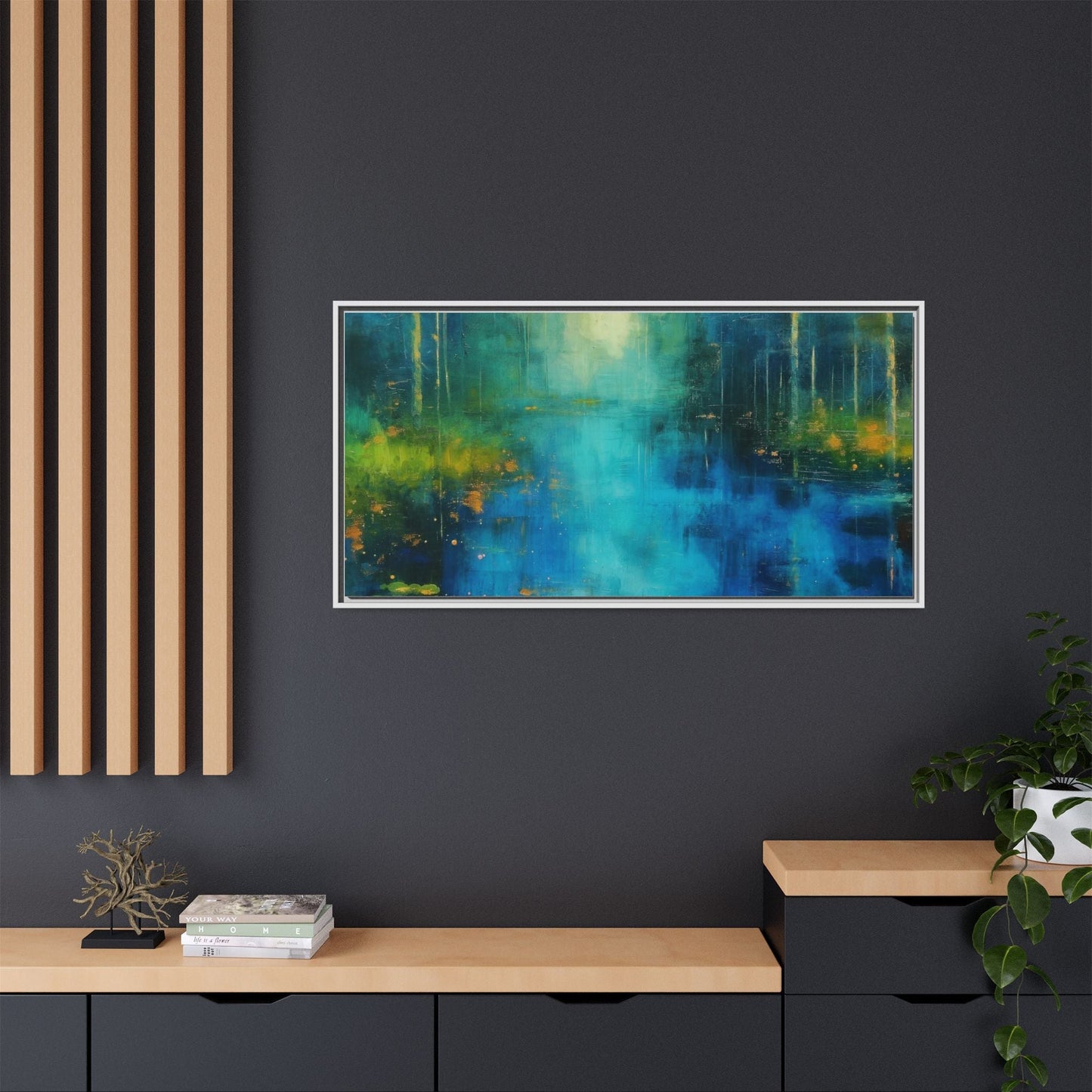 Symphony in Blue - Vibrant Abstract Canvas Print for Stylish Home Décor