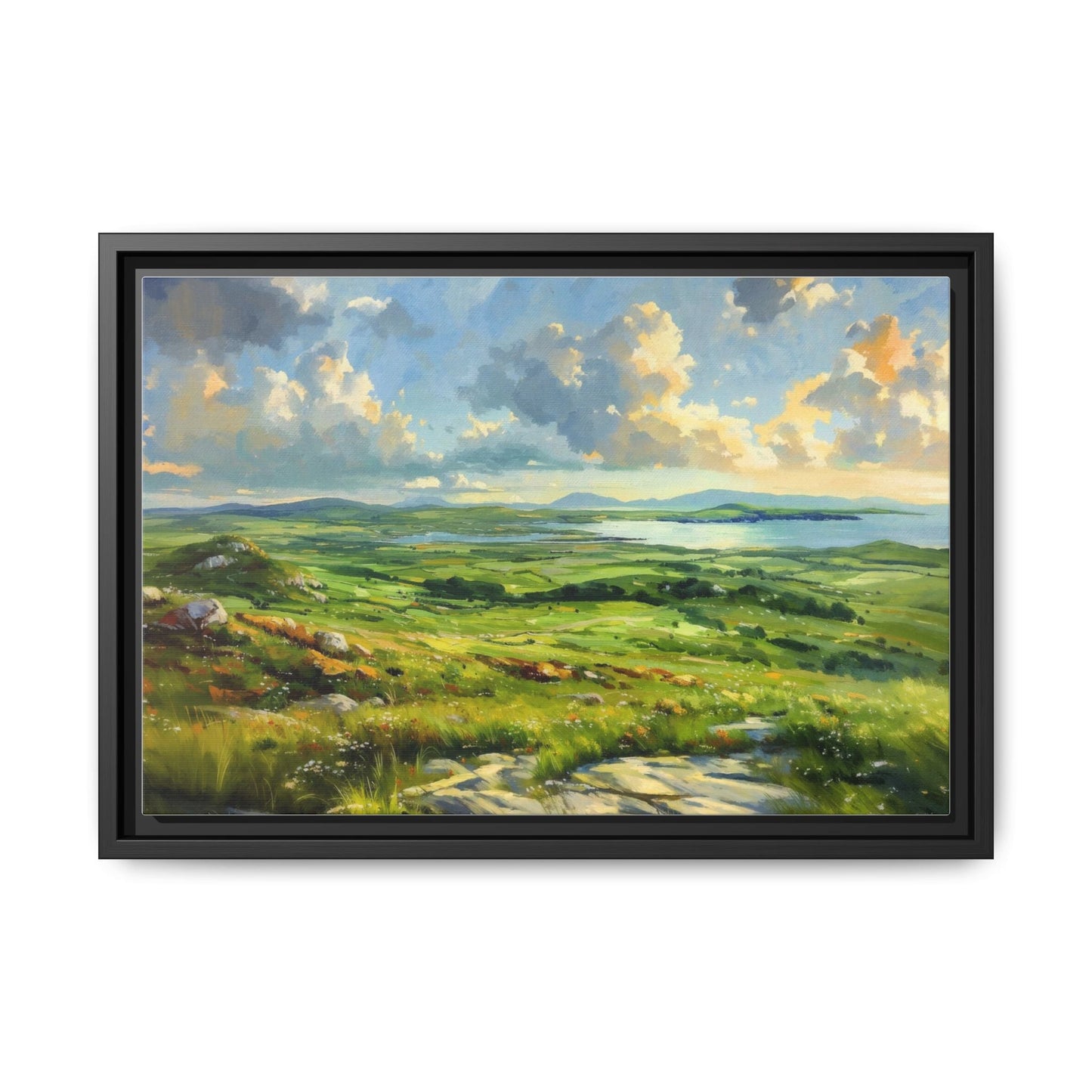 Wild Atlantic Summer Vista Wall Art - Breathtaking Coastal Landscape for Home Décor