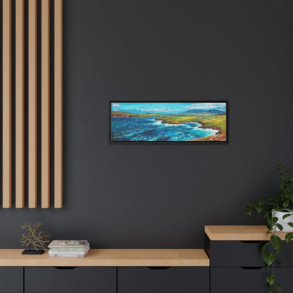 Dingle Peninsula wall art featuring a scenic view of Ireland's rugged coastline, printed on high-quality canvas with a premium frame.