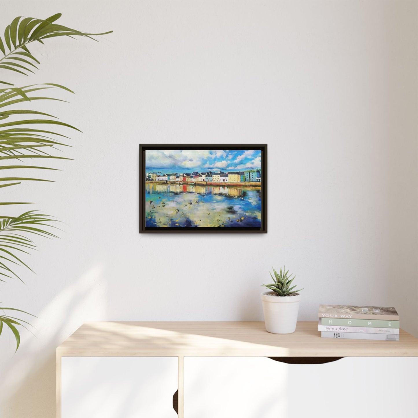 Galway Reflections wall art featuring serene Irish landscapes and water reflections, framed in premium quality wood.