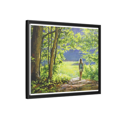 INTO THE LIGHT 11 – A captivating artwork featuring a luminous scene that evokes a sense of depth, movement, and serenity, framed in premium pinewood for timeless décor.