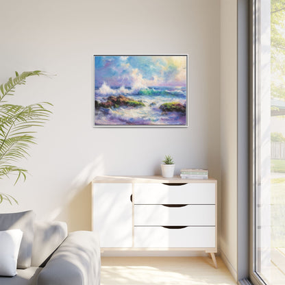 Achill Shoreline wcol wall art showcasing the stunning Irish coastal landscape, printed on high-quality canvas for a timeless and serene addition to your home décor.