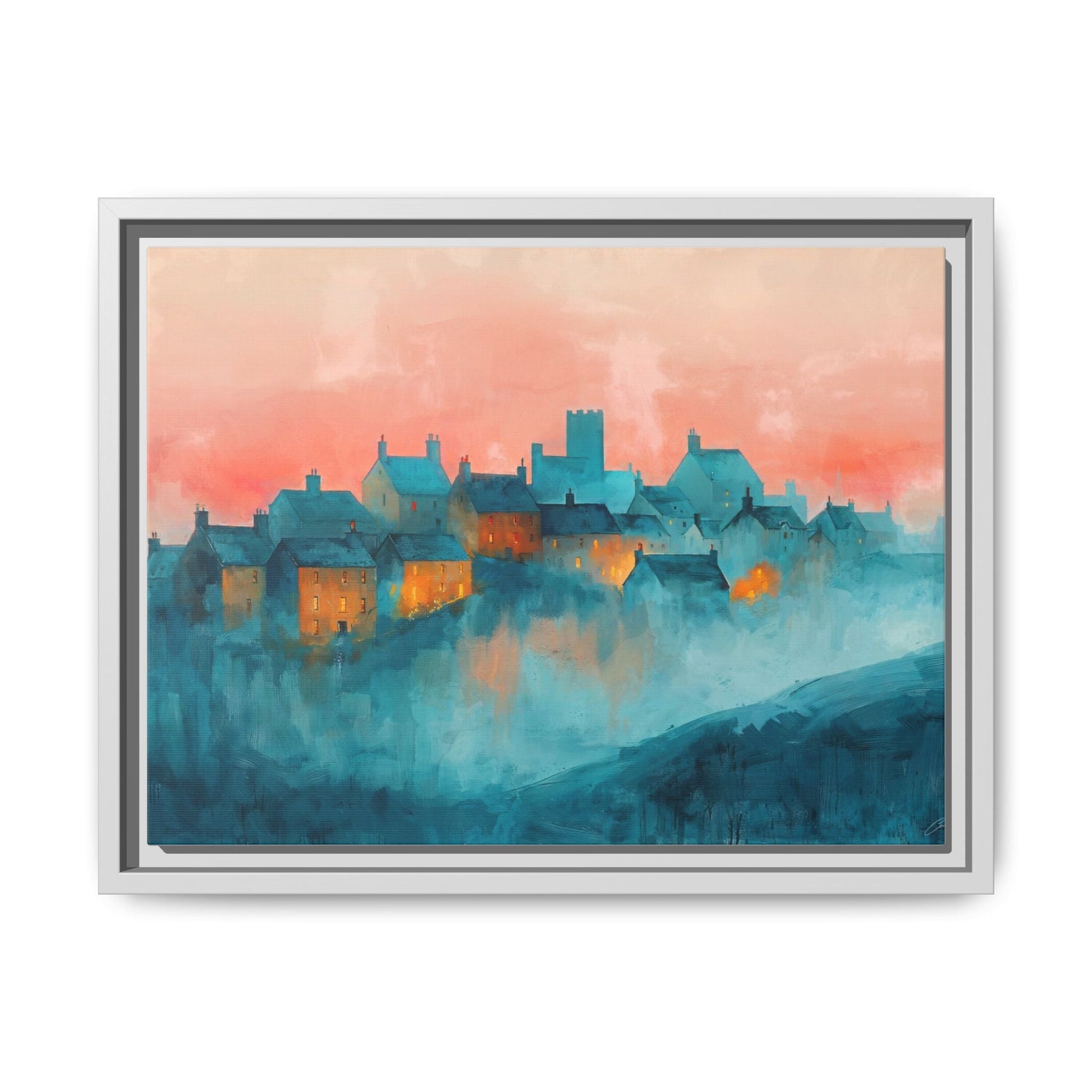 A Castle Town - Beautiful Landscape Canvas Print for Home Décor