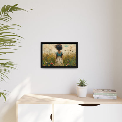 Young Girl In Flowers Wall Art - Graceful Portrait of Girl Surrounded by Flowers for Home Décor