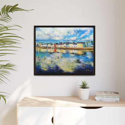 Galway Reflections wall art featuring serene Irish landscapes and water reflections, framed in premium quality wood.