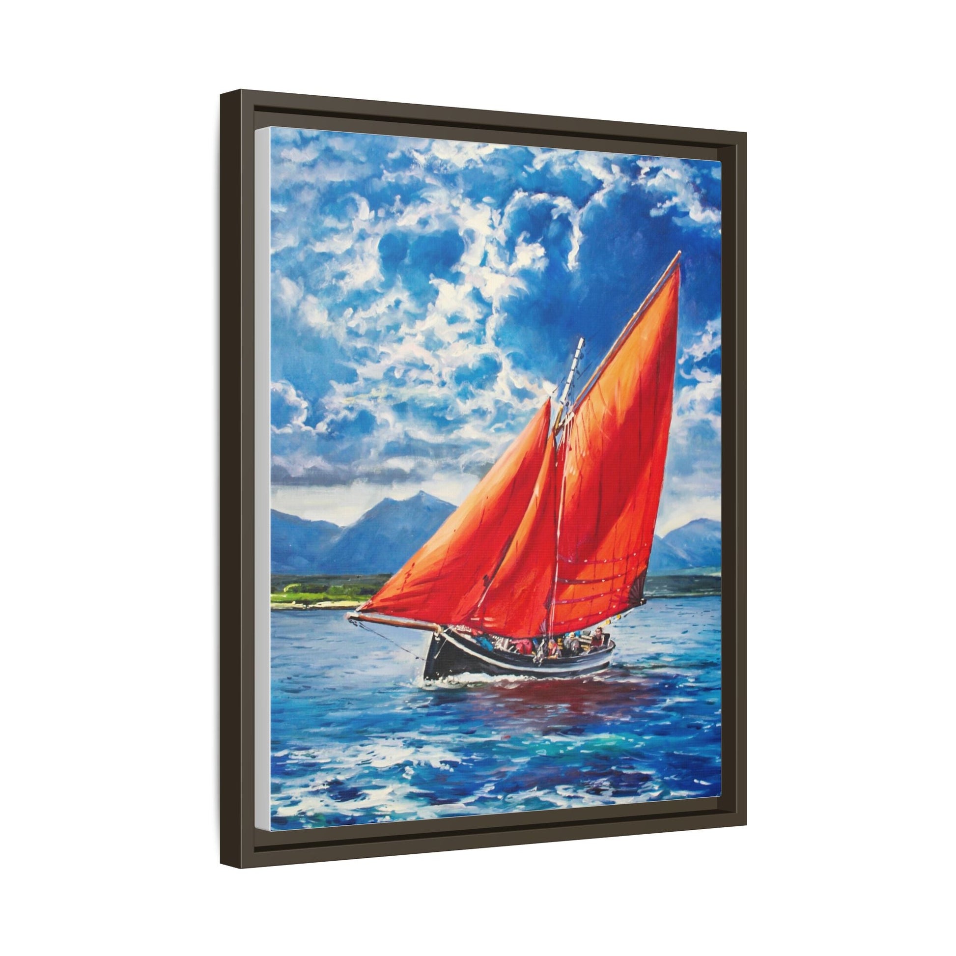 Single Galway Hooker – Premium Pinewood Art Frame for Timeless Décor